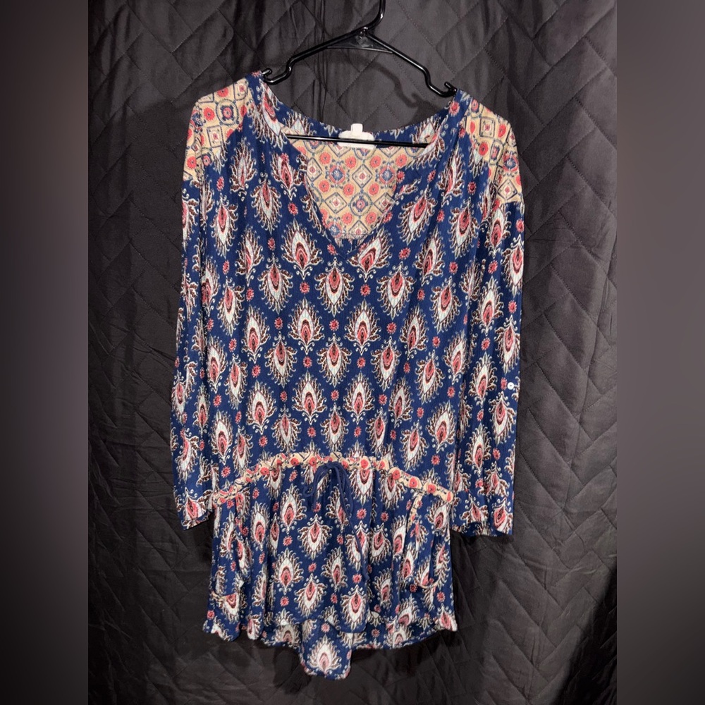 Peplum Blouse with 3/4 Sleeves